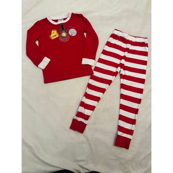 Embroidered Christmas PJs Tight Fit Size 4/5 - Picture 1 of 5